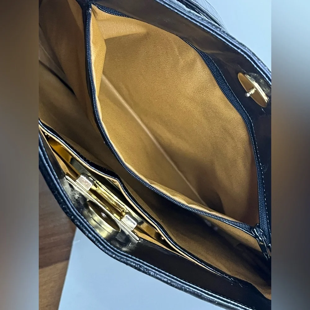 Lou Taylor vintage 1960s purse with mirror and attached coin purse
